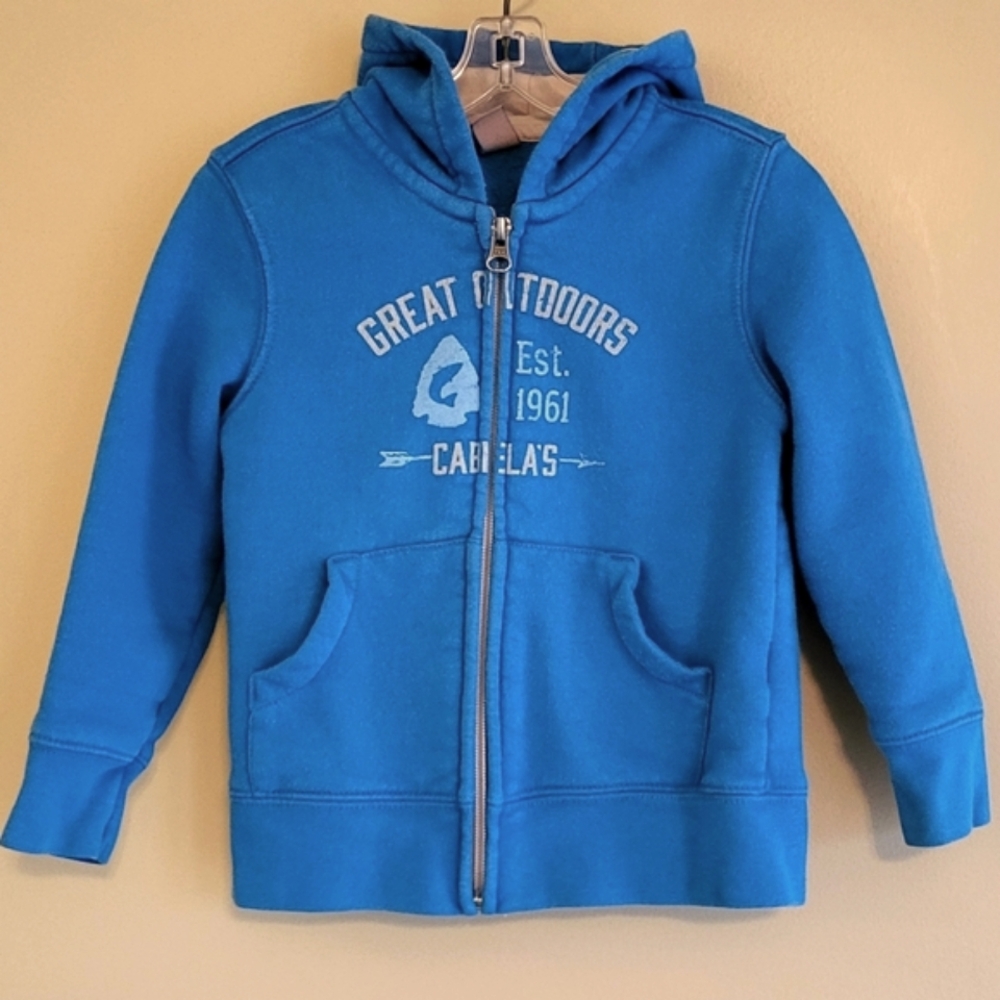 Cabela's blue zip up hoodie